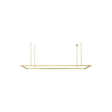 Stagger Halo 84 1 Light Linear Chandelier by Visual Comfort Modern - 700LSSTG84PSS-LED927-277
