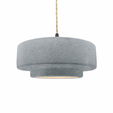 Radiance 1 Light Medium Tier Pendant by Justice Design - CER-6543TWST