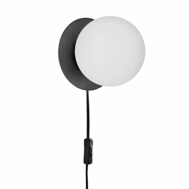Burlat 1 Light Wall Sconce 6 Inc Tall by Dainolite - BUR-61W-MB-WH