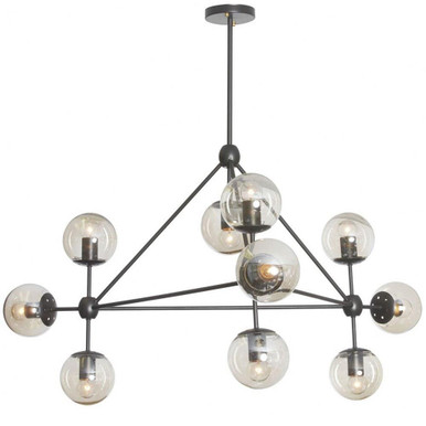 Domi 10 Light Oversized Chandelier by Dainolite - dmi-4410c-bk