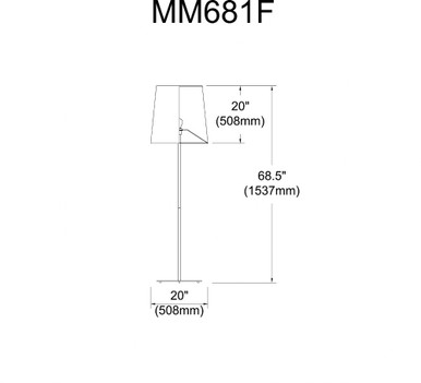 20 Inch 1 Light Floor Lamp by Dainolite - MM681F