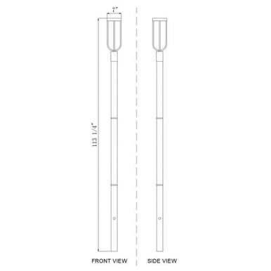 Monument Hollow 12W 1 LED Outdoor Post Mount 113.25 x 7 In by BSH