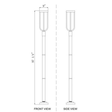 Monument Hollow 16W 1 LED Outdoor Post Mount 97.25 x 9 Inch by BSH