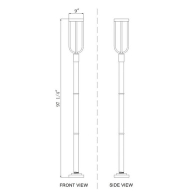 Monument Hollow 16W 1 LED Outdoor Post Mount 97.25 x 9 In by BSH
