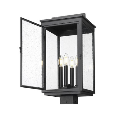 Hartwell 4 Light Outdoor Post Mount 21.25 Inch and 10 Inch Wide by Z Lite - 5019PHBS-BK