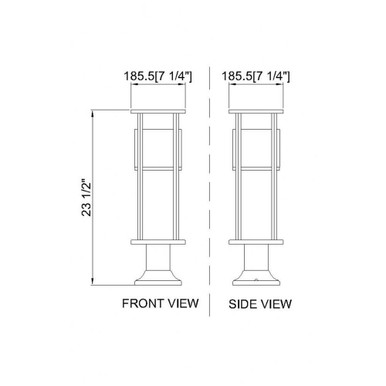 Garrick Glas 11W 1 LED Outdoor Pier Mount Light with Round Base by BSH