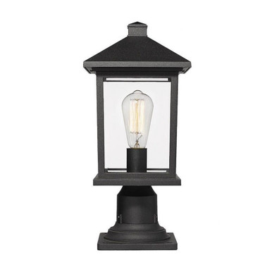 Fisher Fold 1 Light Outdoor Pier Mount Lantern 8 x 18 Inches by BSH