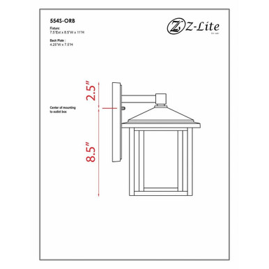 Temple Chase 1 Light Outdoor Wall Mount 8.5 x 10.88 Inches by BSH