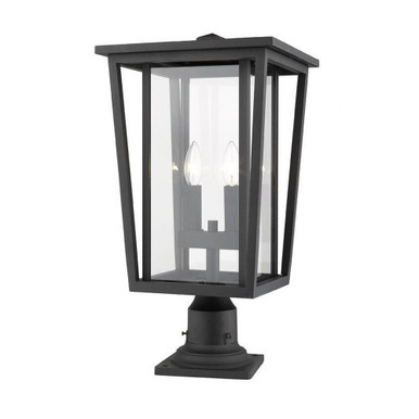 Ashton Woodlands 2 Light Outdoor Pier Mount Light 21.75 x 11.25 In by BSH