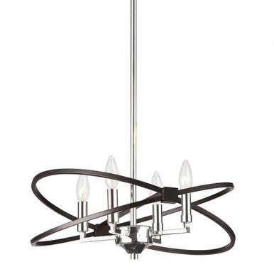 Paloma 4 Light Small Chandelier by Dainolite - pal-184c-pc-mb