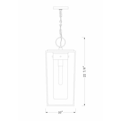 Livingstone Knoll 1 Light Outdoor Chain Pendant by Bailey Street Home