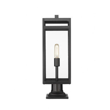 Hospital Corner 1 Light Outdoor Pier Mount 23.5 x 7.5 Inch by BSH