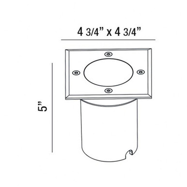 Square 3 Light LED Inground with White Glass by BSH