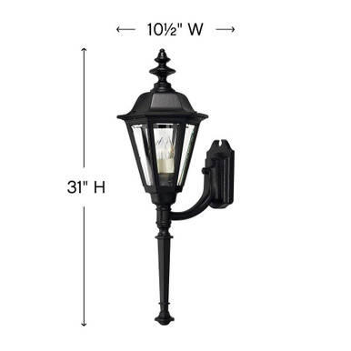Wentworth Crescent 1 Light Wall Lantern 31 Inch Tall by Bailey Street Home