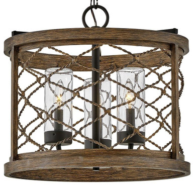 Cross Square 3 Light Large Outdoor Pendant by Bailey Street Home