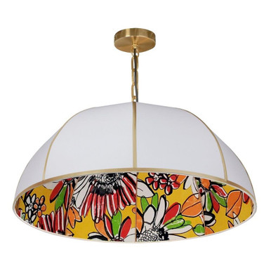 Parasol 1 Light Large Pendant by Dainolite - PSL-261P-AGB-GW