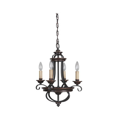 Stafford 4 Light Small Chandelier by Craftmade - 38724-AGTB