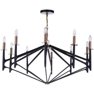 The Reserve 10 Light Chandelier 24.5 x 42.5 In Wide by Craftmade - 55510-FBSB