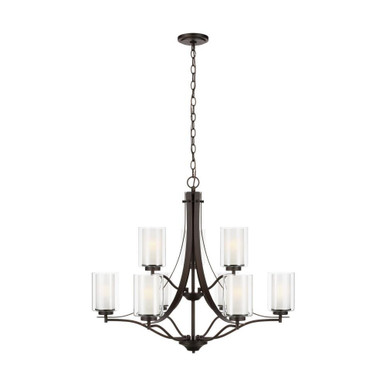Elmwood Park 9 Light Large Chandelier by Generation Lighting - 3137309