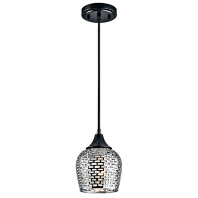 Annata 1 Light Small Pendant by Kichler - 43489bkslv