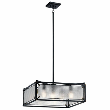 Steel 5 Light Medium Chandelier 10.75 Inch H By 24.5 Inch W by Kichler - 44332dbk