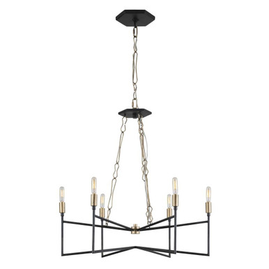 Bodie 6 Light Medium Chandelier by Varaluz - 314C06HGCB