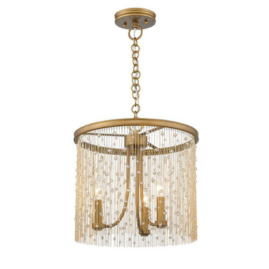Marilyn - 3 Light Pendant in Glamour style - 12.5 Inches high by 15 Inches wide - 1771-3P PG-CRY