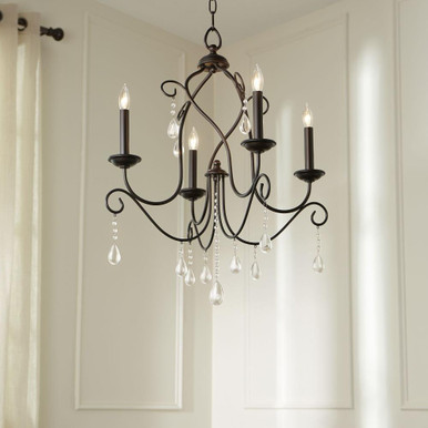 Cilia 4 Light Medium Chandelier by Quorum - 6116-4-86