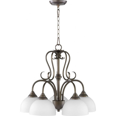 Powell 5 Light Medium Chandelier by Quorum - 6408-5-86