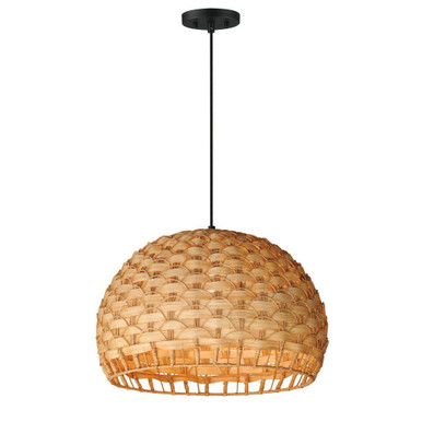 Tahiti 1 Light Pendant 14 Inch Tall and 20 Inch Wide by Maxim - 14413NABK