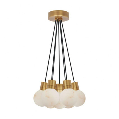 Mina 63W 7 LED Small Chandelier 14 Inch Wide by Visual Comfort Modern - SLCH543