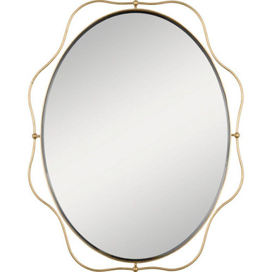 Sargasso Oval Mirror 30.25 Inch X 23.88 Inch Wide by Visual Comfort Studio - KSMR100GD