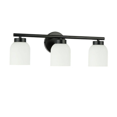 Vonda 3 Light Bath Vanity 7.25 Inch Tall and 21 Inch Wide by dainolite - VND-213W-MB