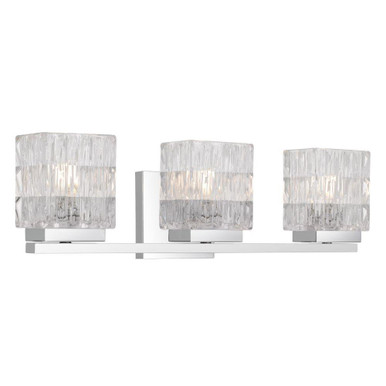 Estelle 3 Light Bath Vanity 6.25 Inch Tall and 21.25 Inch Wide by Quoizel - ESTE8621C