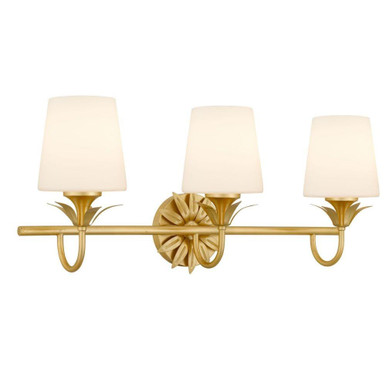 Dorothea 3 Light Bath Vanity 10.25 Inch Tall and 24 Inch Wide by Quoizel - DOT8624GFL