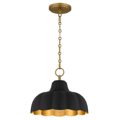 Leanne 1 Light Pendant 10 Inch Tall and 12 Inch Wide by Quoizel - LEA1812MBK