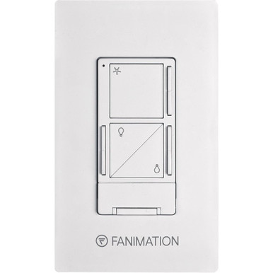 Accessory 3 Speed Fan Light Wall Control with Receiver by Fanimation - WR502WH