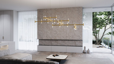 Systema Staccato 84W 1 LED Oversized Offset Pendant by Sonneman - 1788