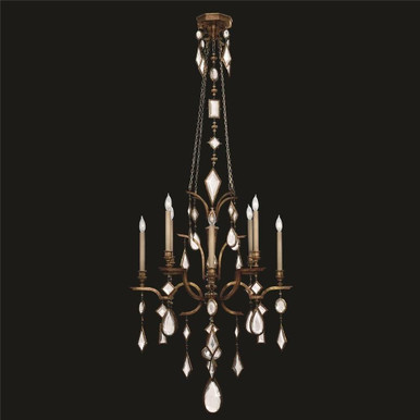 Encased Gems Eight Light Round Chandelier by Fine Art 708640-3ST