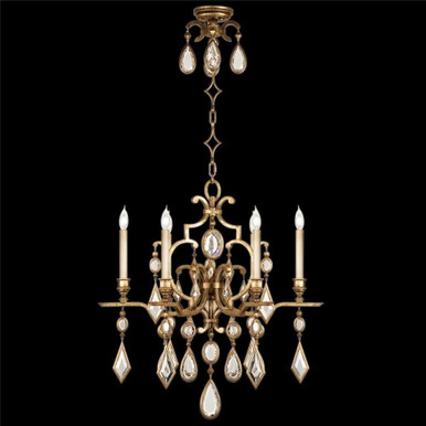 Encased Gems Six Light Round Chandelier by Fine Art 729640-3ST