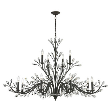 Crystal Branches 12 Light Oversized Chandelier by ELK Home - 11777/8+4