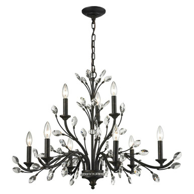 Crystal Branches 9 Light Large Chandelier by ELK Home - 11776/6+3