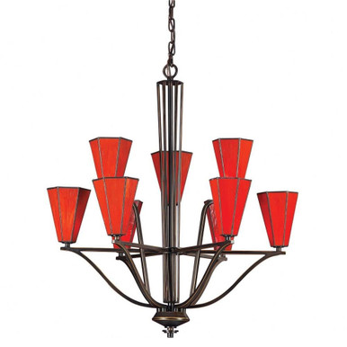 Mission 9 Light Large Chandelier by ELK Home - 2870/6+3