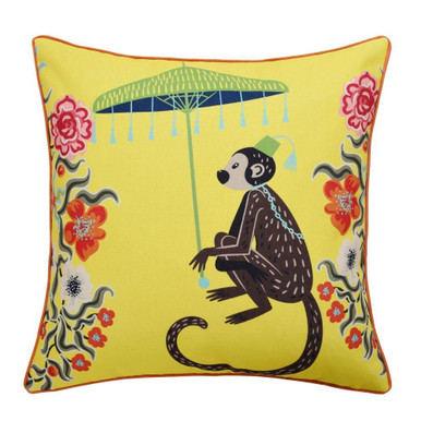 Maharaja Monkey Right Side Throw Pillow 24 X 24 Inch Wide by Stylecraft - DFS1018-S