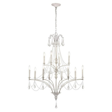 French Parlor 12 Light Oversized Chandelier by ELK Home - 33478/8+4