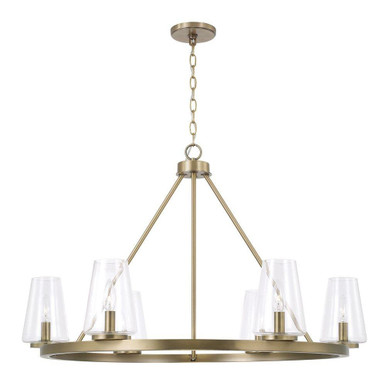 Aaron 6 Light Chandelier 23.5 Inch Tall and 36 Inch Wide by HomePlace - 461961