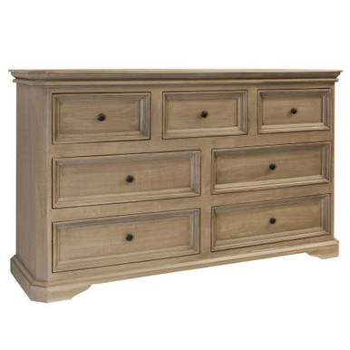 Heritage Oak 7 Drawer Dresser 41.5 Inch Tall and 71 Inch Wide by Stylecraft - MSF27251DS