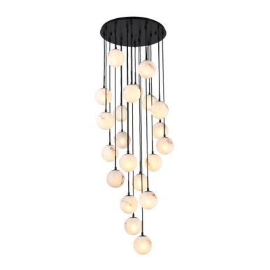 Nightfall 21 Light Pendant 10.6 Inch Tall and 27 Inch Wide by Artcraft - AC12281BK