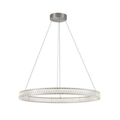 Chevron 60W 1 LED Pendant 2.36 Inch Tall and 31.5 Inch Wide by Artcraft - AC5052BN