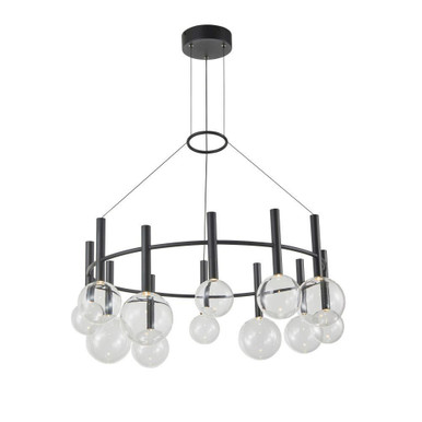 Terra 48W 12 LED Chandelier 15 Inch Tall and 33 Inch Wide by Artcraft - AC6852BK